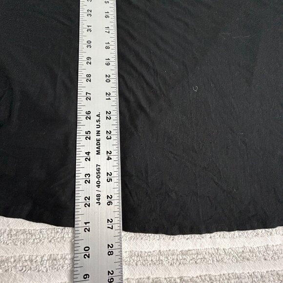 Kedem Sasson Womens One Size Black Asymmetrical Neckline Short Sleeve Blouse Top - Picture 7 of 8